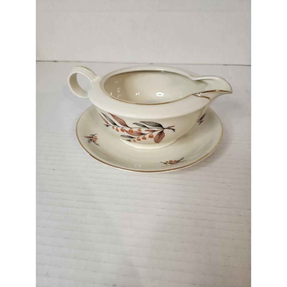 Richter, Fenk & Hahn 8" Gravy Boat Antique Czechoslovakia RFH